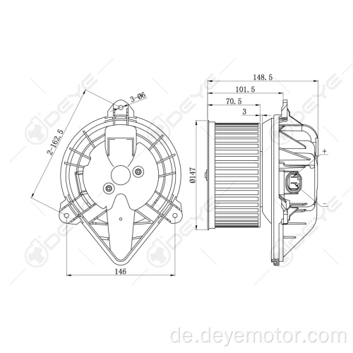 Universeller automatischer 12-V-Gleichstrom-Gebläsemotor für PEUGEOT